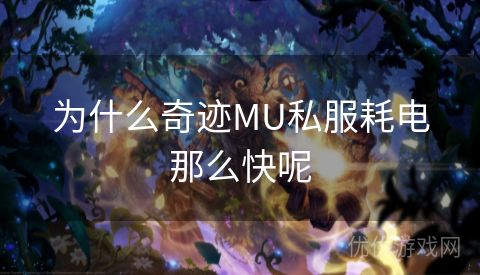 为什么奇迹MU私服耗电那么快呢