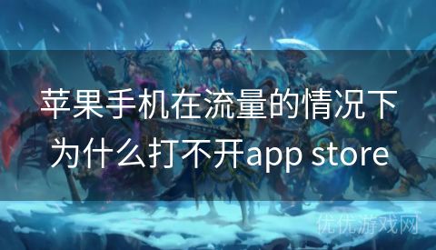 苹果手机在流量的情况下为什么打不开app store