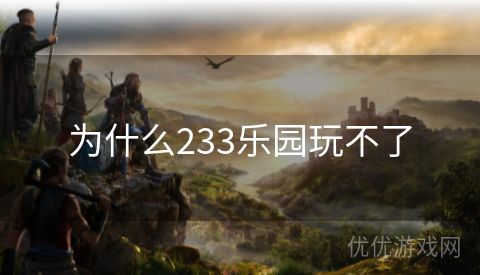 为什么233乐园玩不了