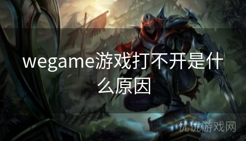 wegame游戏打不开是什么原因