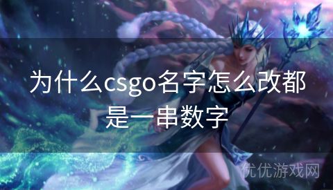 为什么csgo名字怎么改都是一串数字