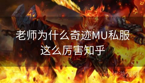 老师为什么奇迹MU私服这么厉害知乎