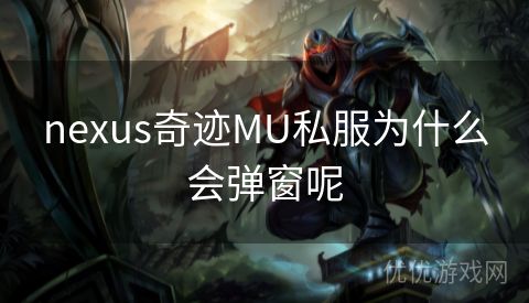 nexus奇迹MU私服为什么会弹窗呢