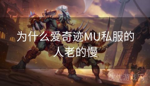 为什么爱奇迹MU私服的人老的慢