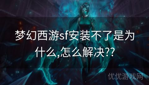 梦幻西游sf安装不了是为什么,怎么解决??