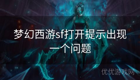 梦幻西游sf打开提示出现一个问题