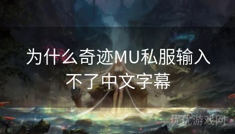 为什么奇迹MU私服输入不了中文字幕