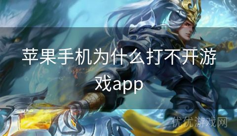 苹果手机为什么打不开游戏app