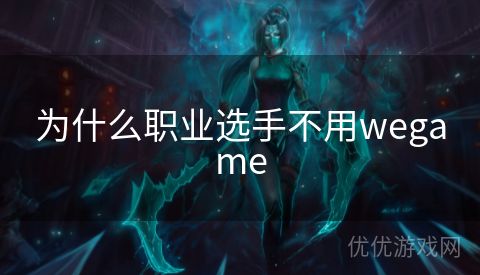 为什么职业选手不用wegame